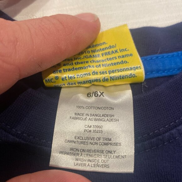 Pokemon Boys Size 6/6X Blue Long Sleeve Graphic T-Shirt - Picture 4 of 5